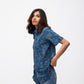 Ajrakh Dark Blue Printed Cotton Shirt