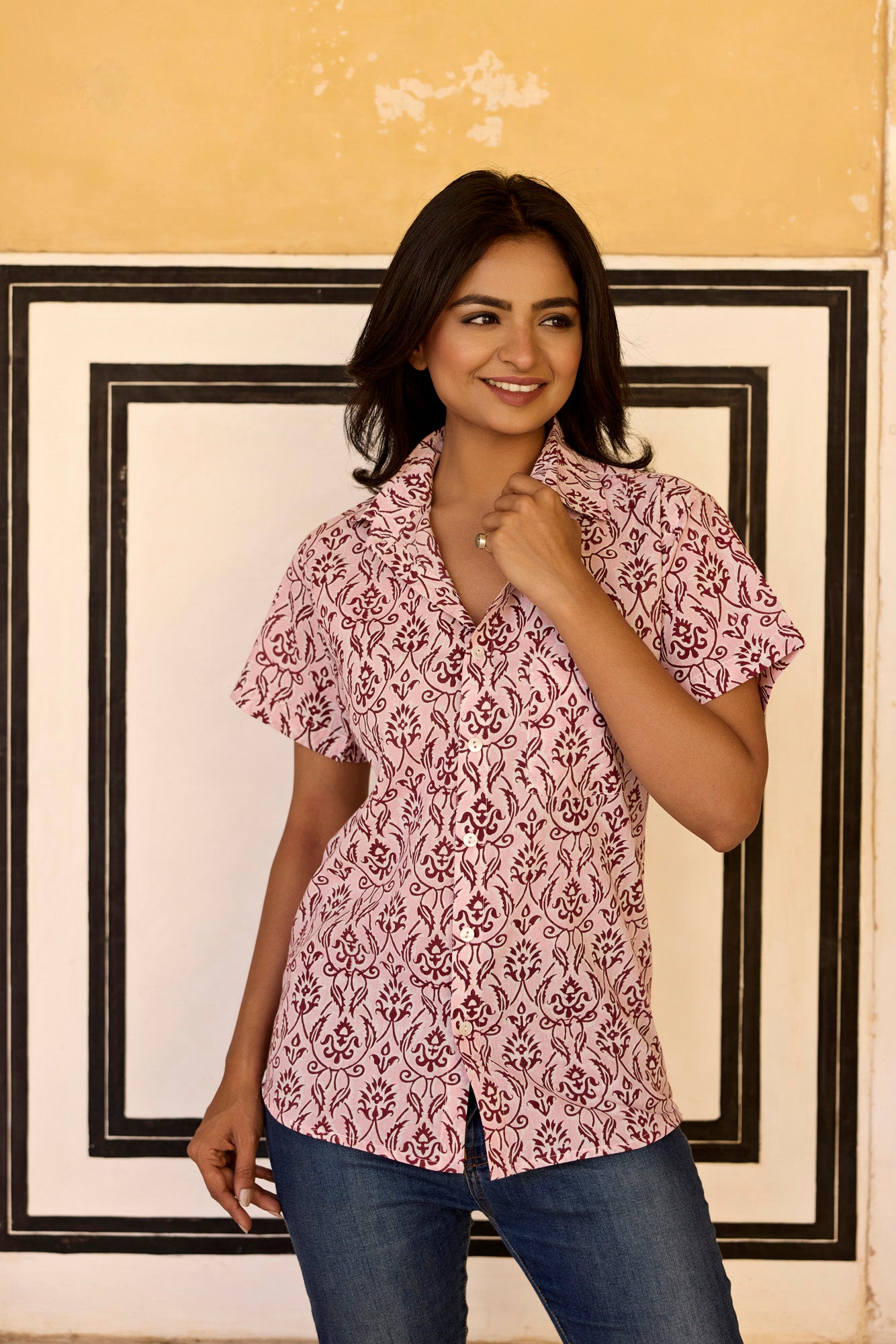 Cotton Printed Women Shirt