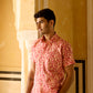 Pink Abstract Men Shirt