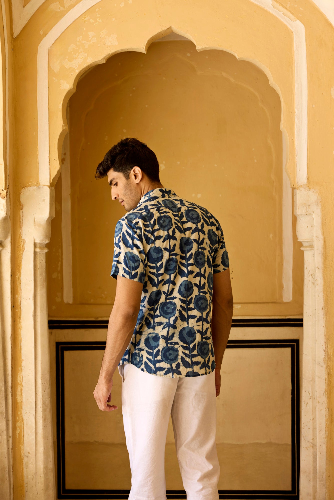 Indigo Flower Men Shirt