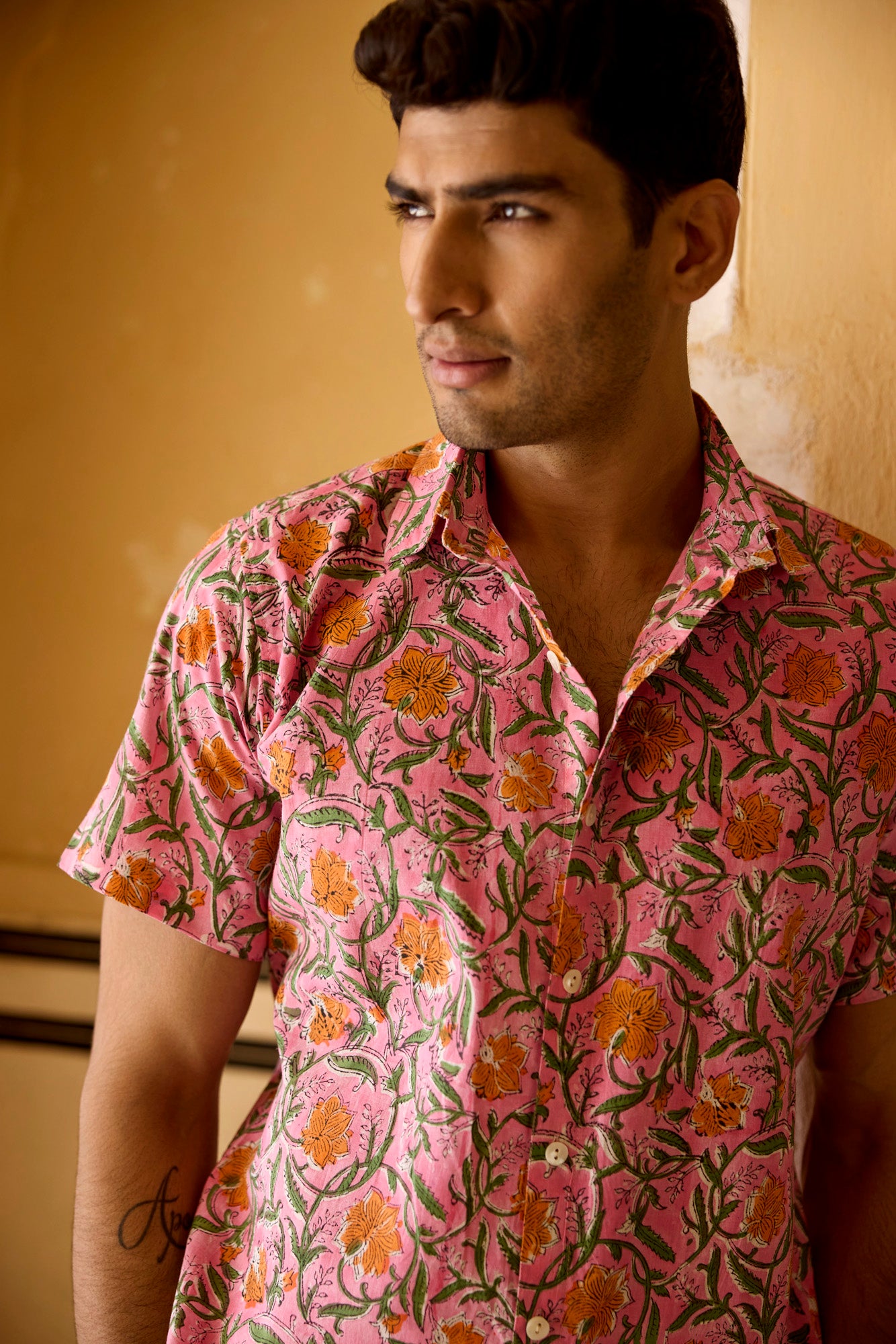 Floral Jaal Cotton Men Shirt