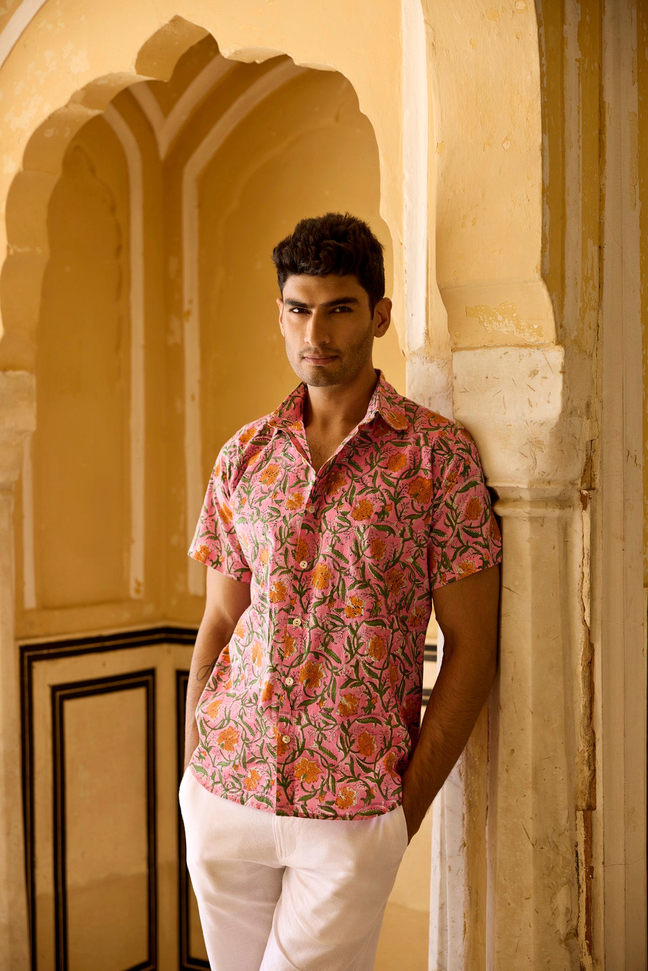 Floral Jaal Cotton Men Shirt