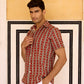 Rust Lotus Cotton Men Shirt