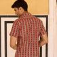 Rust Lotus Cotton Men Shirt