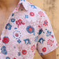 Blue & Red Floral Print Men Shirt