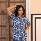 Indigo Flower Women Shirt