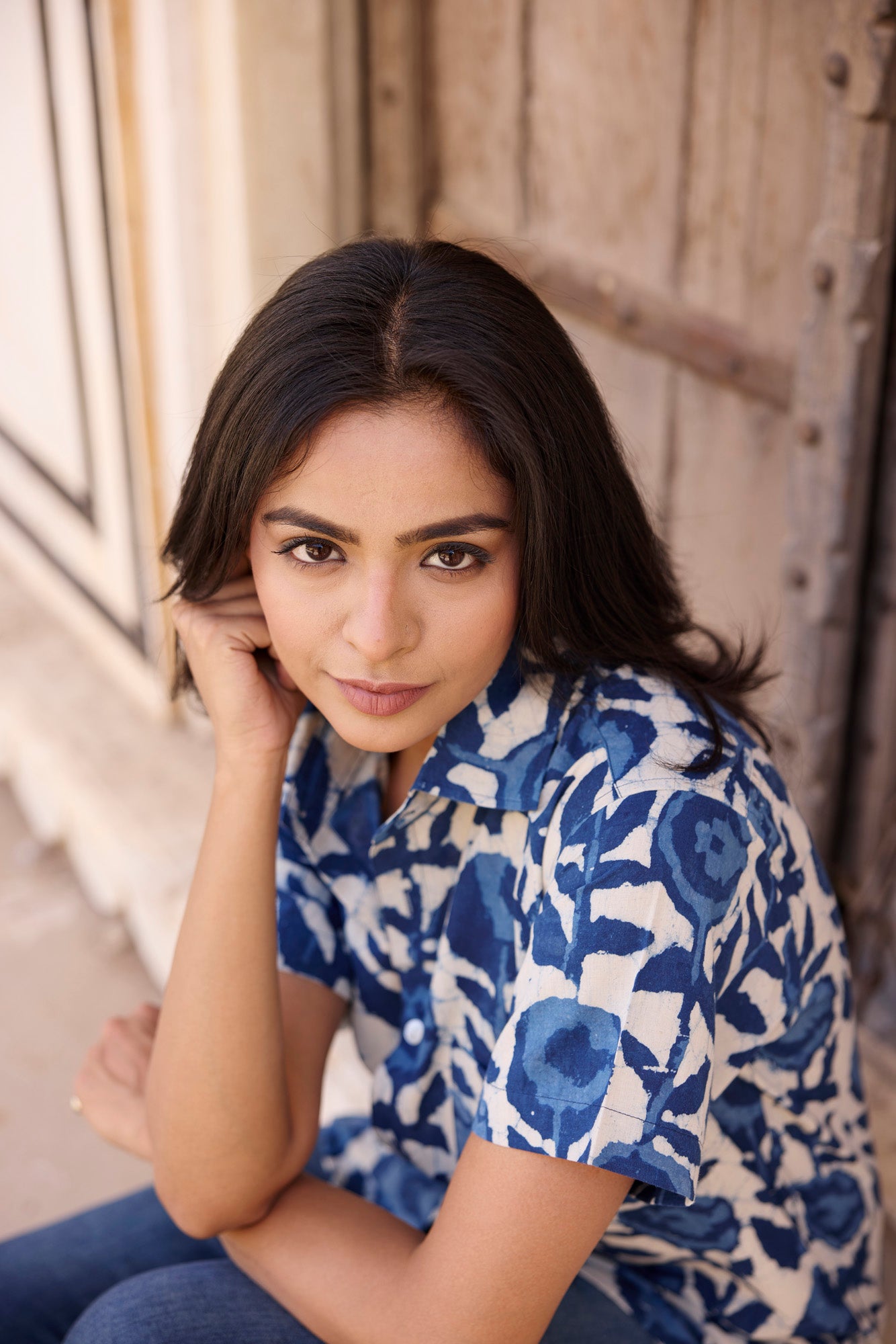 Indigo Flower Women Shirt