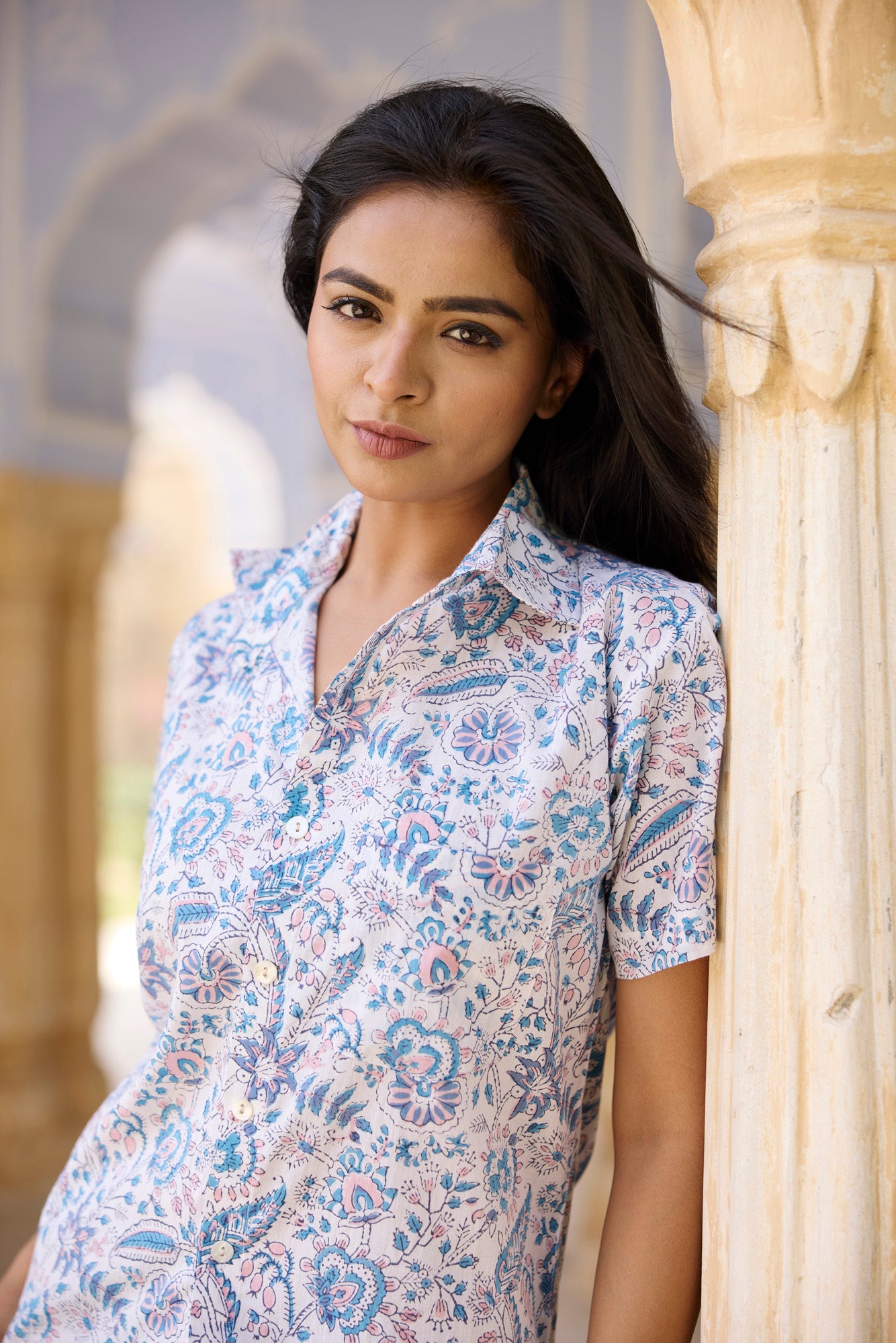 Printed Cotton Women Shirt