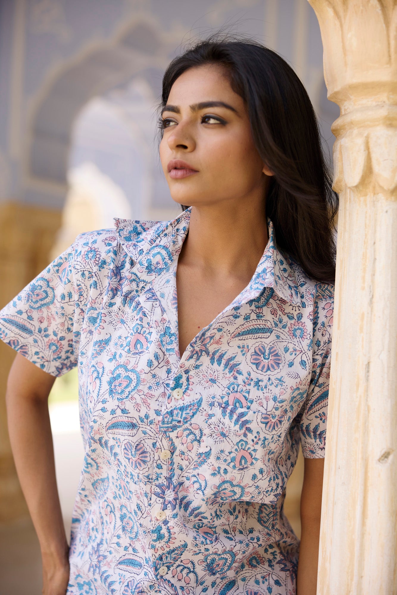 Printed Cotton Women Shirt