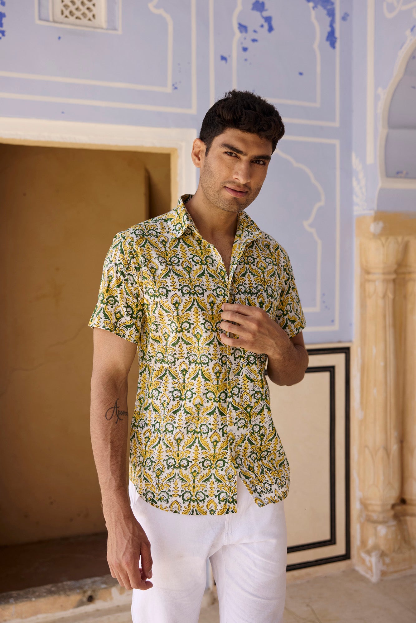 Printed Cotton Men Shirt