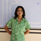 Green Paisley Cotton Women Shirt