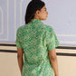 Green Paisley Cotton Women Shirt