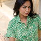 Green Paisley Cotton Women Shirt