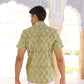 Green Floral Buta Men Shirt