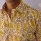 Yellow Floral Jaal Men Shirt