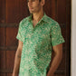 Green Paisley Cotton Men Shirt