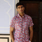 Pink Kaleidoscope Floral Men Shirt