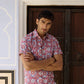 Pink Kaleidoscope Floral Men Shirt