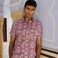 Pink Kaleidoscope Floral Men Shirt