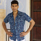 Indigo Cotton Men Shirt