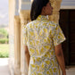 Yellow Floral Jaal Women Shirt