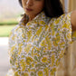 Yellow Floral Jaal Women Shirt