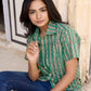 Green Stripe Women Shirt