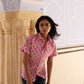 Pink Buta Cotton Women Shirt