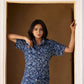 Indigo Cotton Women Shirt