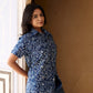 Indigo Cotton Women Shirt