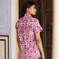 Purple Floral Women Shirt