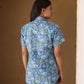 Blue Resort Cotton Women Shirt